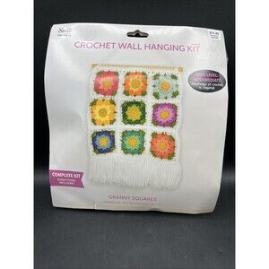 Needle Creations Crochet Granny square Wall Hanging Kit needle art brand new